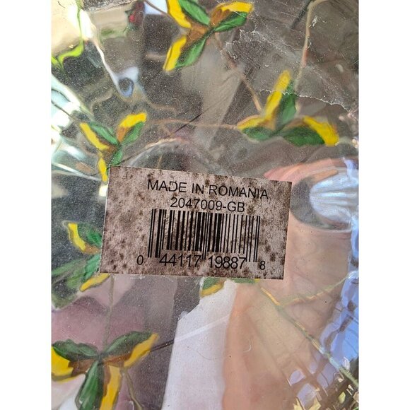 Hand-Painted Glass Pitcher With Grapes & Leaves Design from Romania - Picture 7 of 15